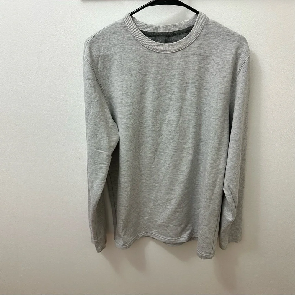 Members Mark Sweater Gray lounge tee long sleeve medium